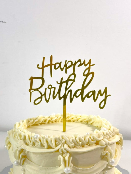Gold Birthday Cake Topper - Soft Dough Co Toronto