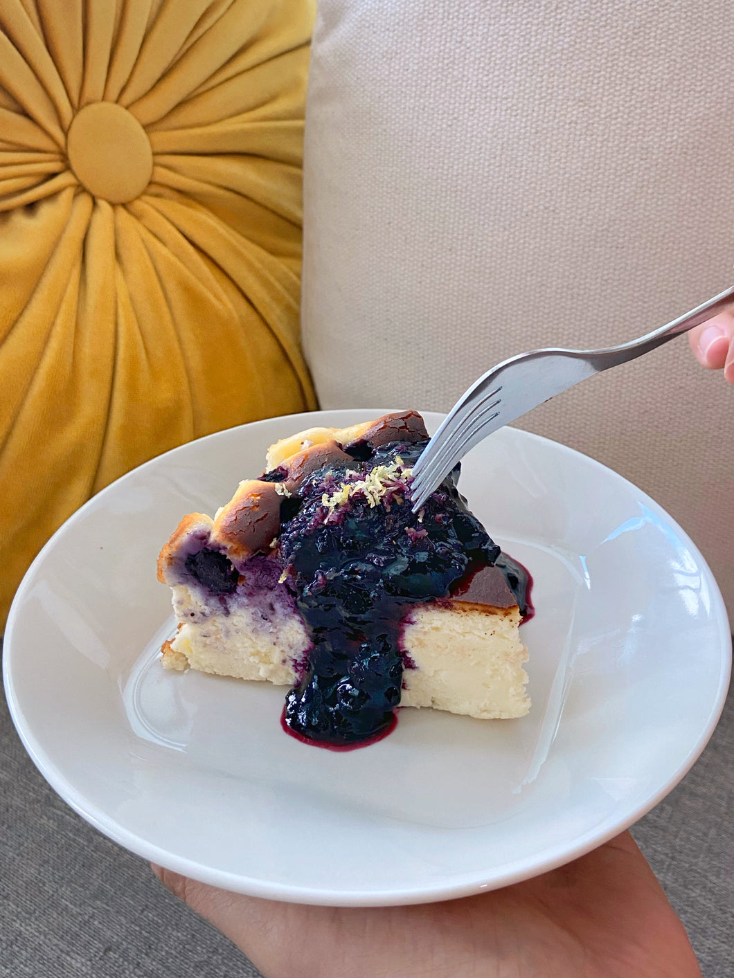 *May Special* Blueberry Lemon Basque Cheesecake