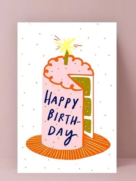 Birthday Cake Greeting Card - Soft Dough Co Toronto