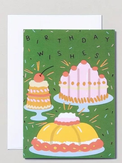 Birthday Wishes Cake Greeting Card - Soft Dough Co Toronto