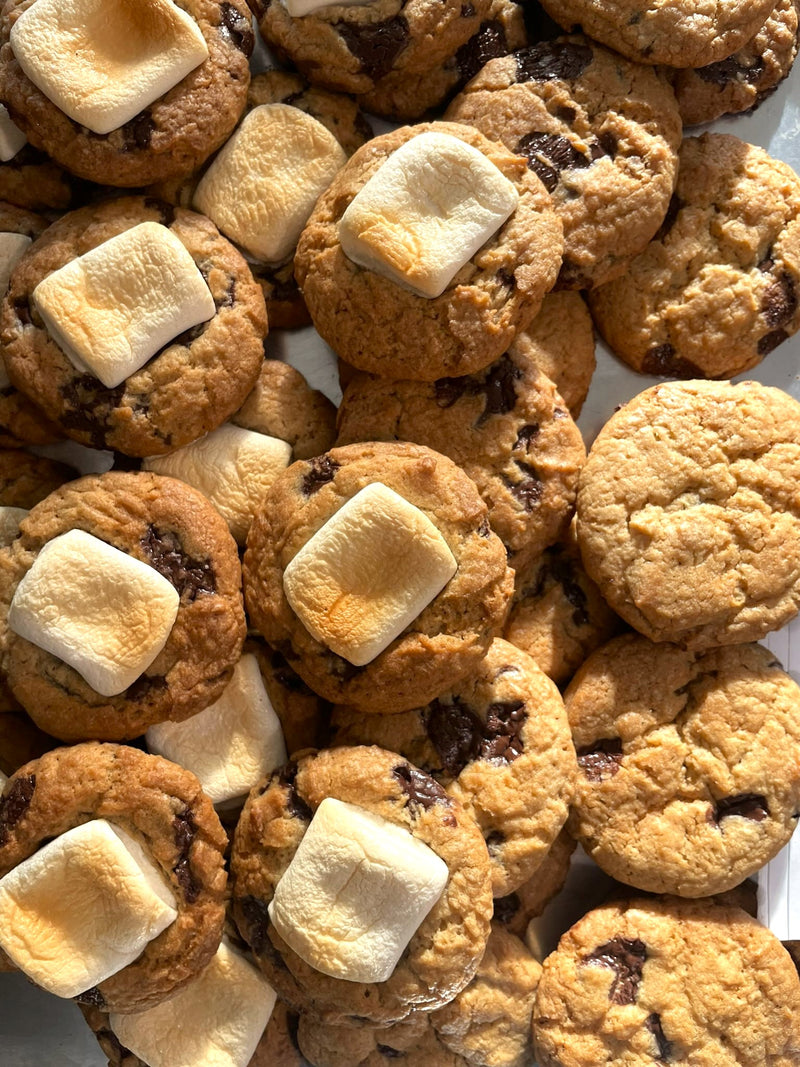 Chocolate Chip & Smores Crispy Chewy Cookies - Soft Dough Co Toronto