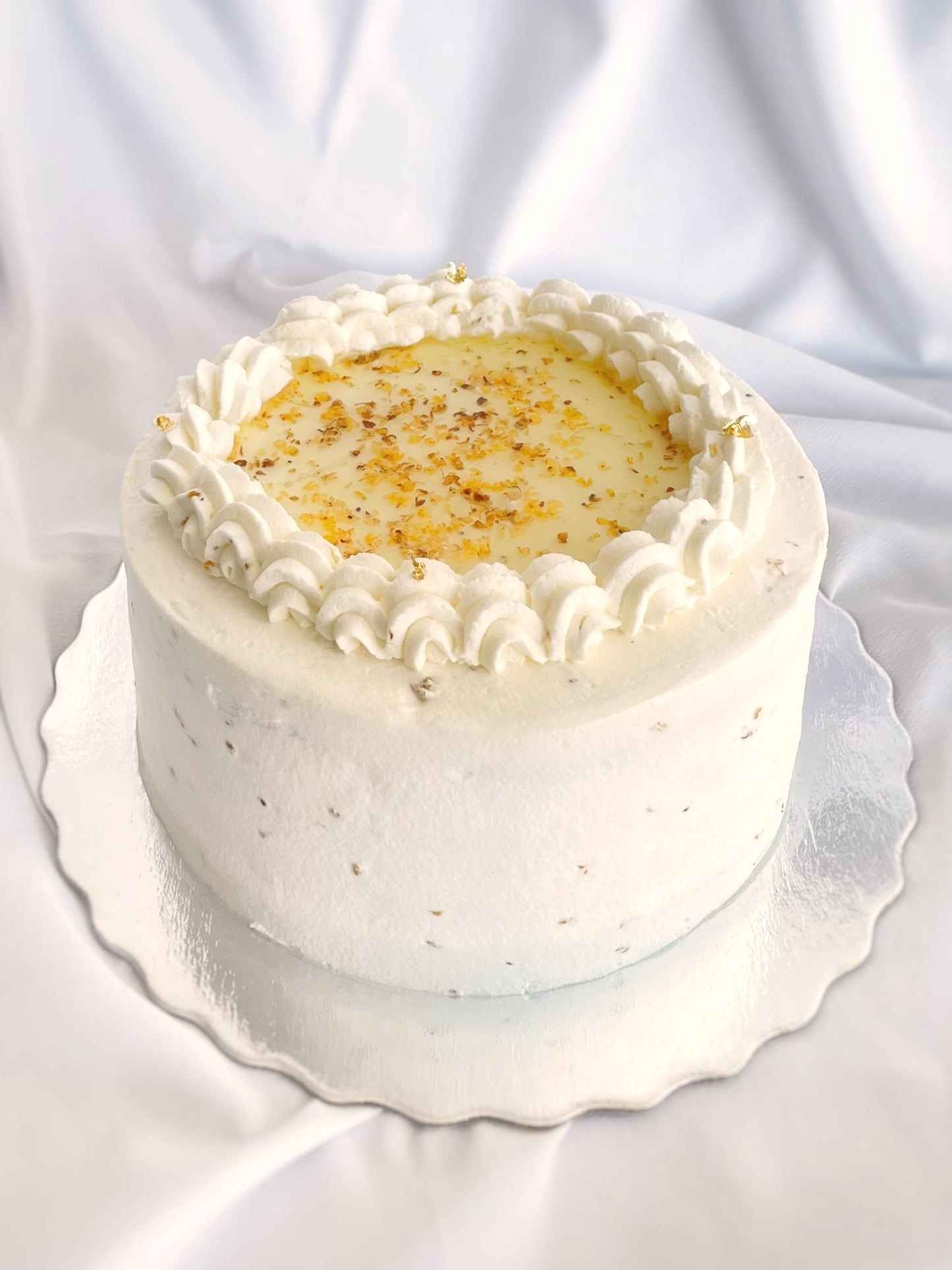 Floral Osmanthus Cream Cake - Soft Dough Co Toronto