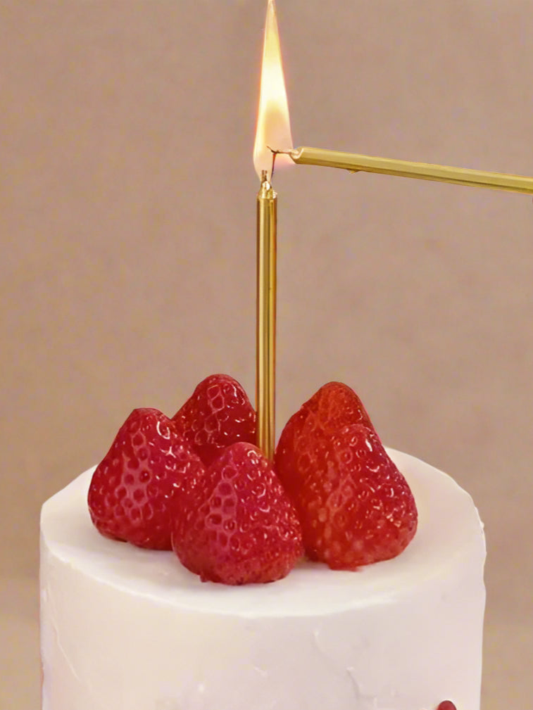 Topper: Gold cake candle (6pc)