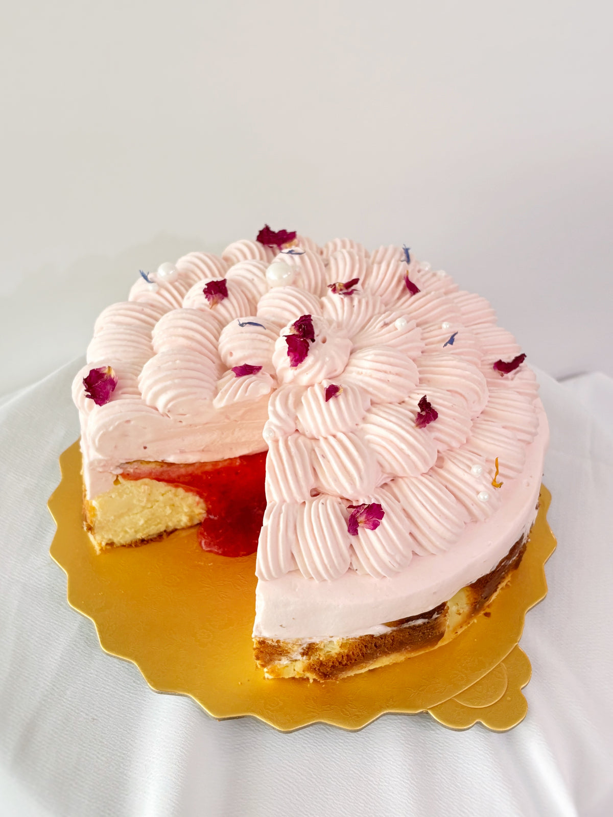 Strawberry Basque Cheesecake Valentine's Day - Soft Dough Co.