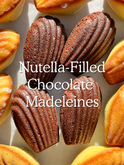 Nutella Chocolate Madeleines - Soft Dough Co Bakery