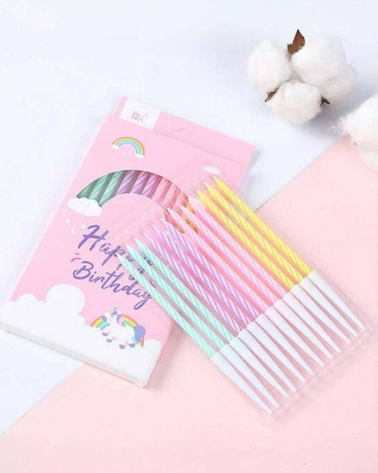 Topper Candles: Pastel Colours (24pcs)